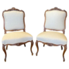 Antique Ivory Upholstered Dining Chairs