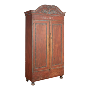 Antique Wooden Wardrobe with Original Paint Finish