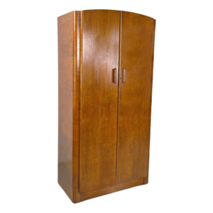 Art Deco wood armoire with two doors