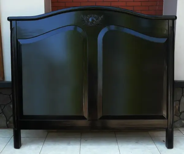 Daabadi Furniture Wholesale Classic French Painted Bed Super King-Size Black Duco Mahogany