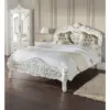 Daabadi Furniture Wholesale Classic French Bed King-Size White Duco Mahogany