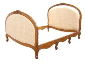 Daabadi Furniture Wholesale Classic Antique French Bed Super King-Size Brown Painted Mahogany