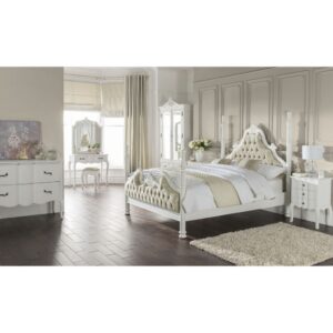 Classic French Bed - White Duco Mahogany - 23