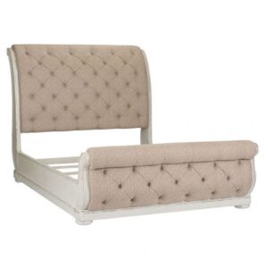 Classic Antique French Bed - Gold Painted Mahogany - 238