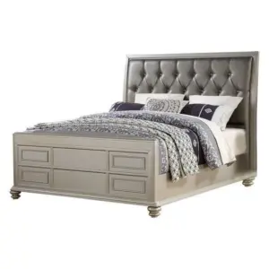 Daabadi Furniture Wholesale Classic Antique French Bed Super King-Size White Painted Mahogany