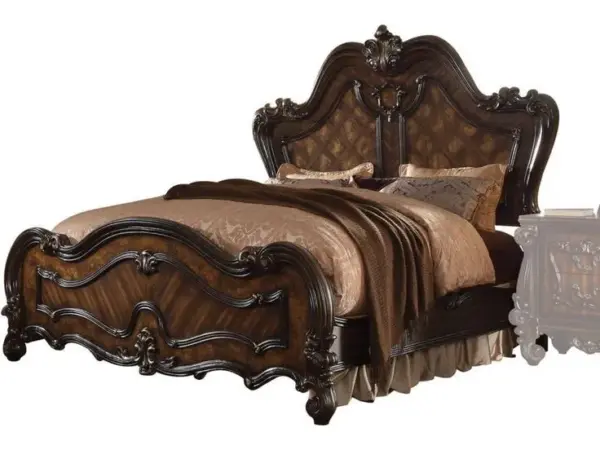 Daabadi Furniture Wholesale Classic Antique French Bed Super King-Size Brown Painted Mahogany