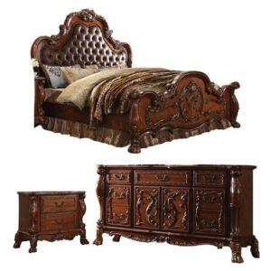 Classic Antique Bed - Brown Mahogany Veneer - 25