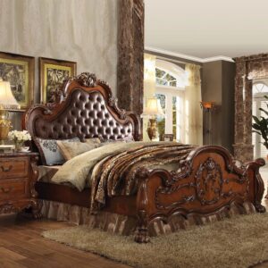 Classic Antique Bed - Brown Mahogany Veneer - 25