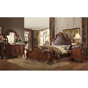 Classic Antique Bed - Brown Mahogany Veneer - 25