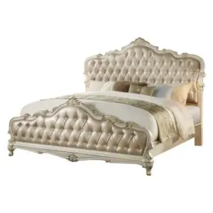 Daabadi Furniture Wholesale Classic Antique French Bed Super King-Size Campagne Painted Mahogany