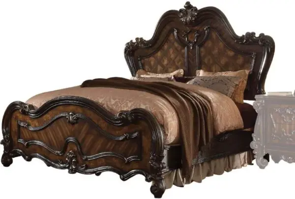 Daabadi Furniture Wholesale Classic Antique French Bed Super King-Size Brown Painted Mahogany