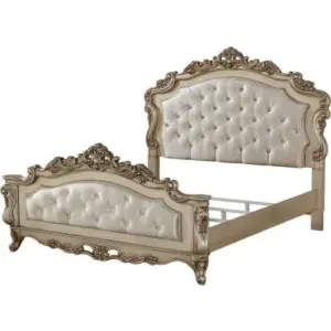 Daabadi Furniture Wholesale Classic Provincial French Bed Super King-Size Silver Painted Mahogany