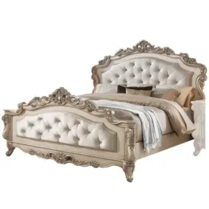 Daabadi Furniture Wholesale Classic Provincial French Bed Super King-Size White Painted Mahogany