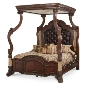 Daabadi Furniture Wholesale Classic Provincial French Bed Super King-Size Brown Painted Mahogany