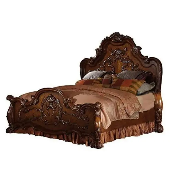 Daabadi Furniture Wholesale Classic Provincial French Bed Super King-Size Brown Painted Mahogany