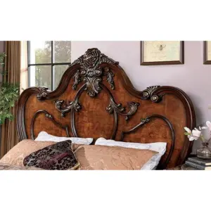 Classic Antique Bed - Brown Mahogany Veneer - 3