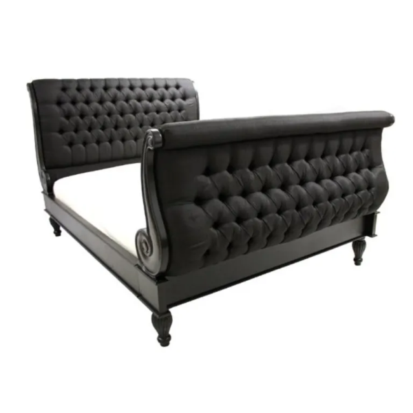 Daabadi Furniture Wholesale Classic French Victoria Bed Super King-Size Black Painted Mahogany