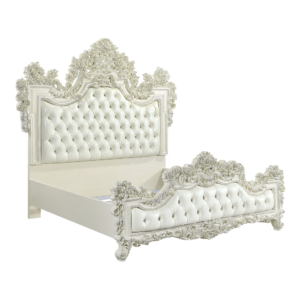 Daabadi Furniture Wholesale Classic French Antique Reproduction Bed Super King-Size White Painted Mahogany