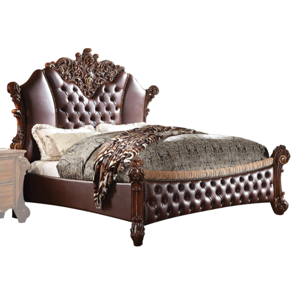 Daabadi Furniture Wholesale Classic French Reproduction Bed Super King-Size Brown Painted Mahogany
