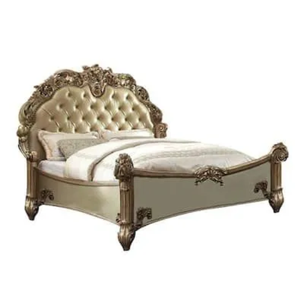 Daabadi Furniture Wholesale Classic French Antique Bed Super King-Size Gold Painted Mahogany