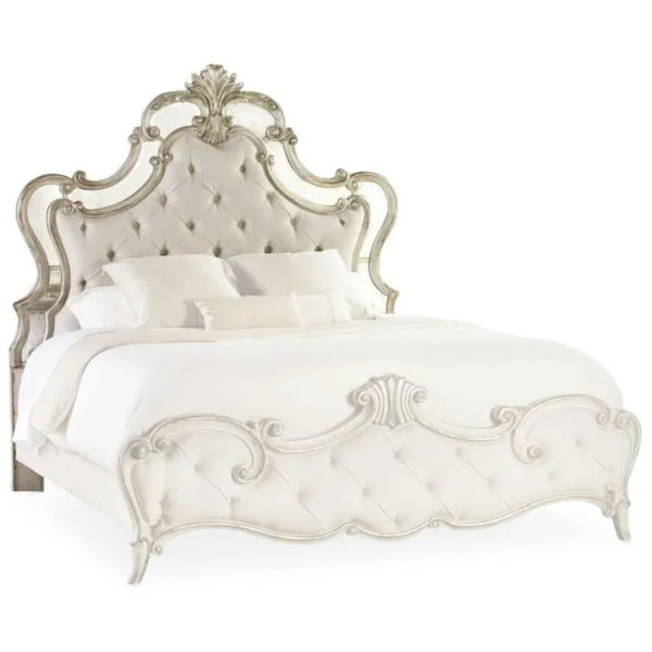 Daabadi Furniture Wholesale Classic French Colonial Bed Super King-Size White Painted Mahogany