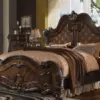 Daabadi Furniture Wholesale Classic Antique Bed King-Size Brown Mahogany Veneer