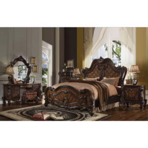 Classic Antique Bed - Brown Mahogany Veneer - 4