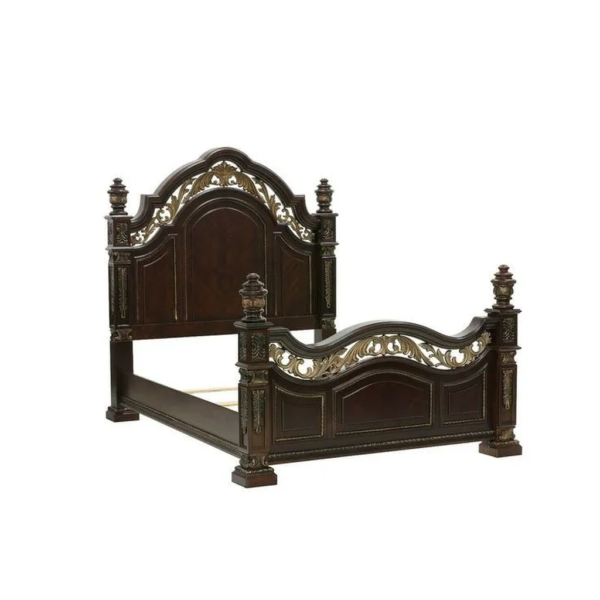 Daabadi Furniture Wholesale Classic French Victorian Bed Super King-Size Brown Painted Mahogany
