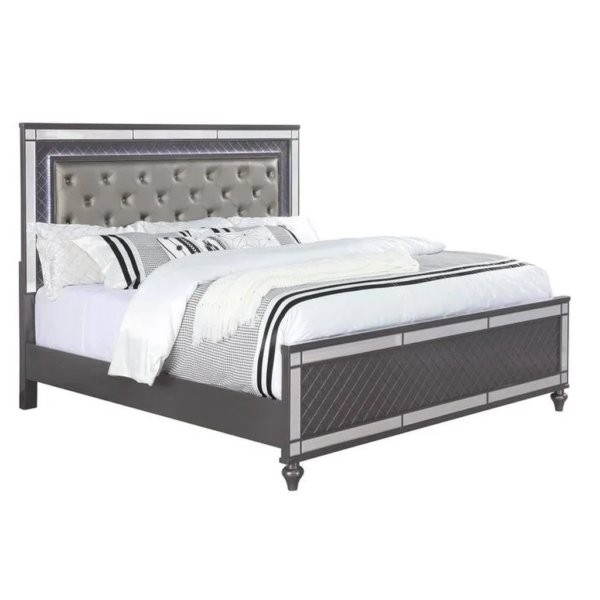Daabadi Furniture Wholesale Classic French Victoria Bed Super King-Size Gray Painted Mahogany