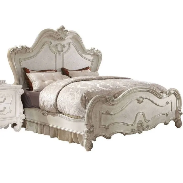 Daabadi Furniture Wholesale Classic French Victorian Bed Super King-Size White Painted Mahogany
