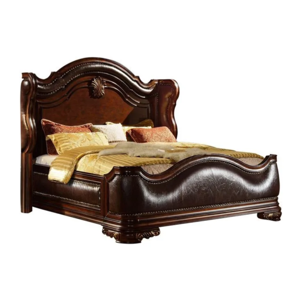 Daabadi Furniture Wholesale Classic French Antique Bed Super King-Size Brown Painted Mahogany