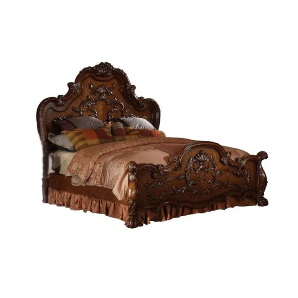 Daabadi Furniture Wholesale Classic French Antique Bed Super King-Size Brown Painted Mahogany