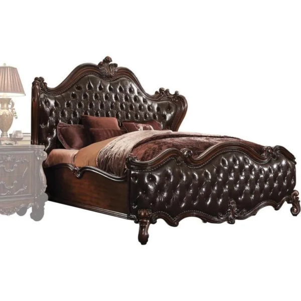 Daabadi Furniture Wholesale Classic French Vintage Bed Super King-Size Brown Painted Mahogany