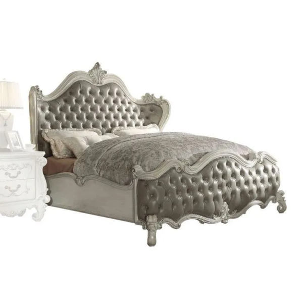 Daabadi Furniture Wholesale Classic French Victorian Bed Super King-Size White Painted Mahogany