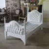 Daabadi Furniture Wholesale Classic French Louise Bed Single-Size White Duco Mahogany