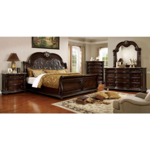 Classic Antique Bed - Brown Mahogany - 5