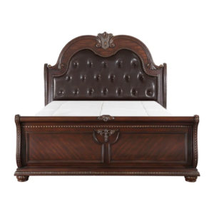 Classic Antique Bed - Brown Mahogany - 5