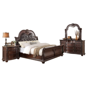 Classic Antique Bed - Brown Mahogany - 5