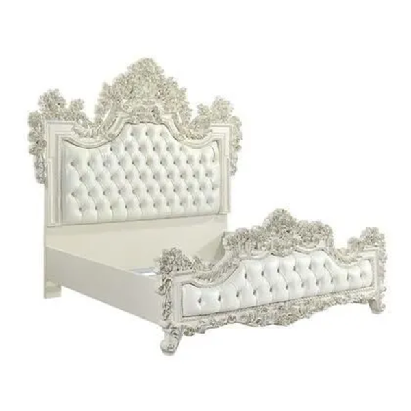 Daabadi Furniture Wholesale Classic French Victorian Bed Super King-Size White Painted Mahogany