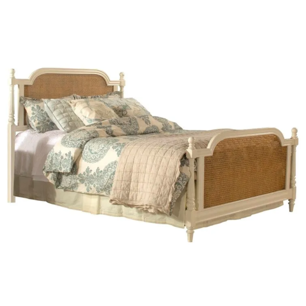 Daabadi Furniture Wholesale Classic French Vintage Bed Super King-Size White Painted Mahogany