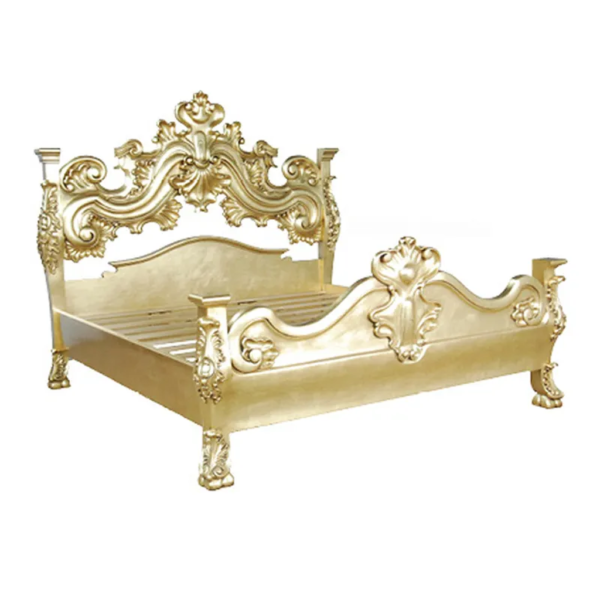 Daabadi Furniture Wholesale Classic French Victoria Bed Super King-Size Champagne Painted Mahogany