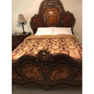 Classic French Bed - Brown Mahogany - 53