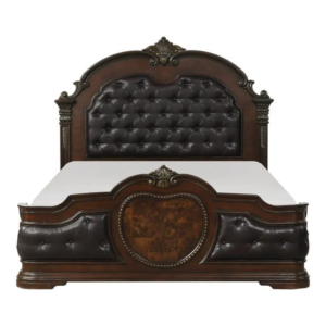 Daabadi Furniture Wholesale Classic French Vintage Bed Super King-Size Brown Painted Mahogany