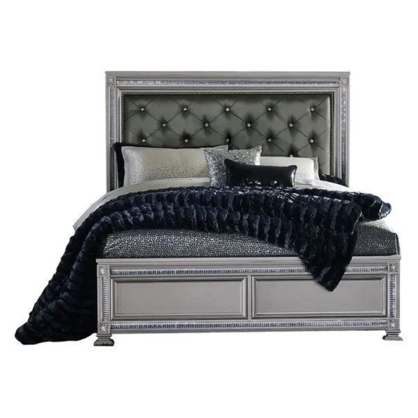 Daabadi Furniture Wholesale Classic French Antique Bed Super King-Size Champagne Painted Mahogany