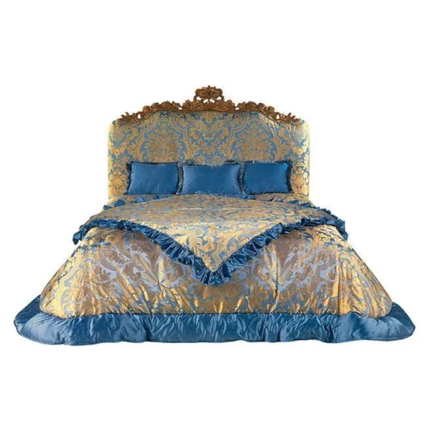 Daabadi Furniture Wholesale Classic French Antique Bed Super King-Size Gold Painted Mahogany