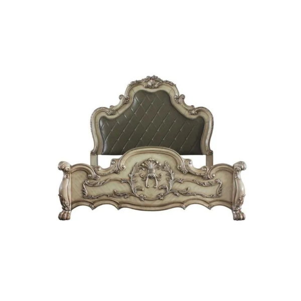 Daabadi Furniture Wholesale Classic French Antique Bed Super King-Size Gold Painted Mahogany