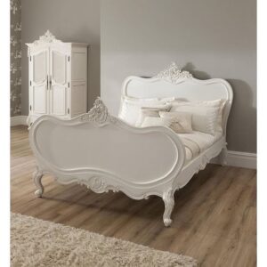 Classic French Provincial Bed - White Duco Mahogany - 61