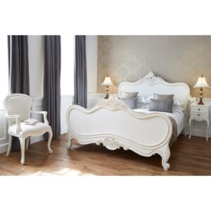 Classic French Provincial Bed - White Duco Mahogany - 61