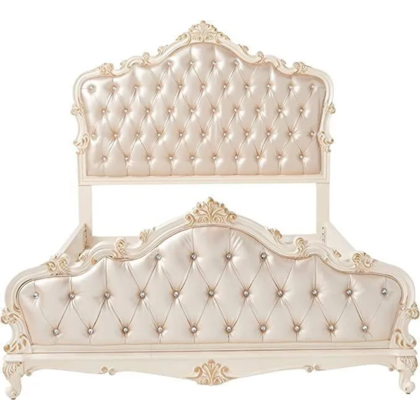 Daabadi Furniture Wholesale Classic French Victoria Bed Super King-Size White Painted Mahogany