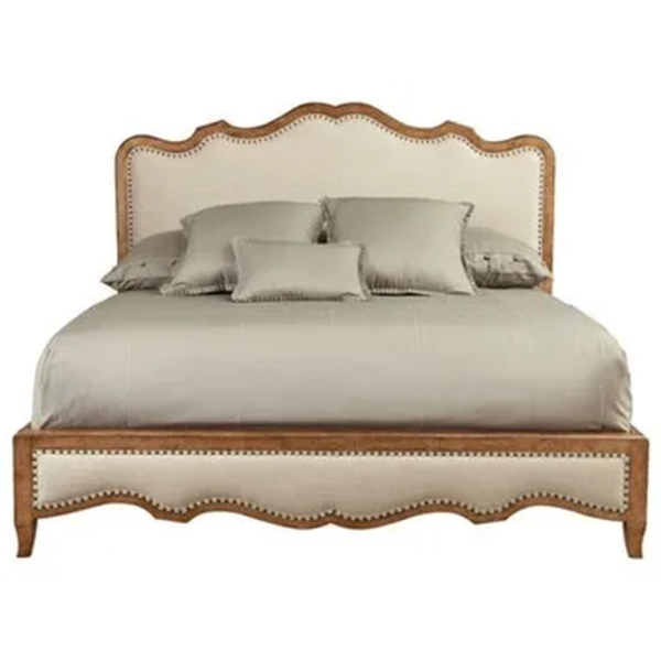 Daabadi Furniture Wholesale Classic French Provincial Bed Super King-Size Walnut Painted Mahogany